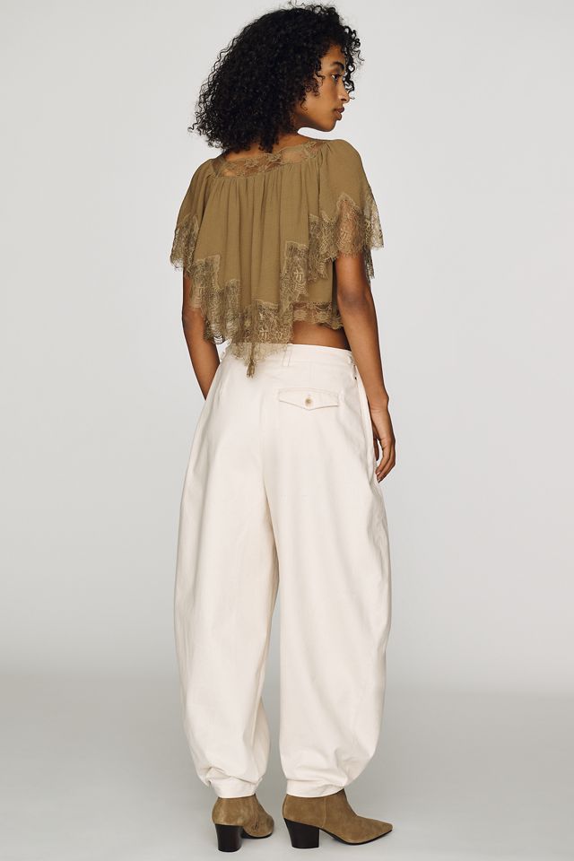 Ronny Kobo Devi High-Rise Barrel-Leg Pants #4