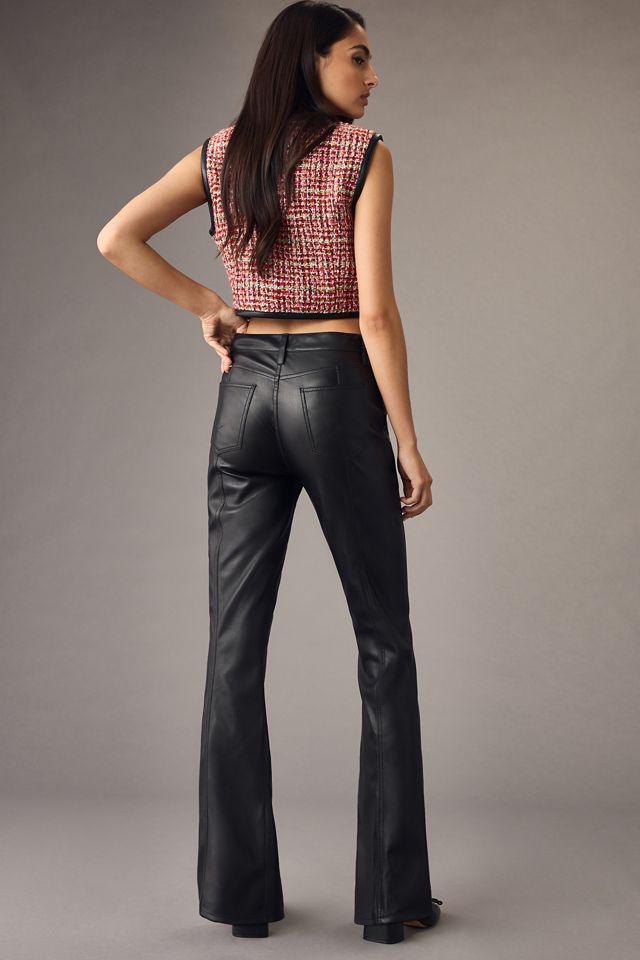 Hudson Barbara Faux Leather High-Rise Bootcut Pants #4