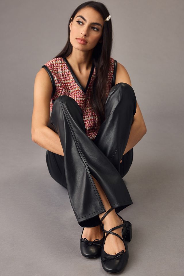 Hudson Barbara Faux Leather High-Rise Bootcut Pants #1