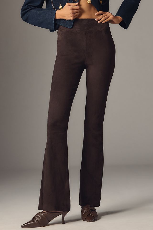 Walter Baker Lexie Mid-Rise Suede Flare Pants #1