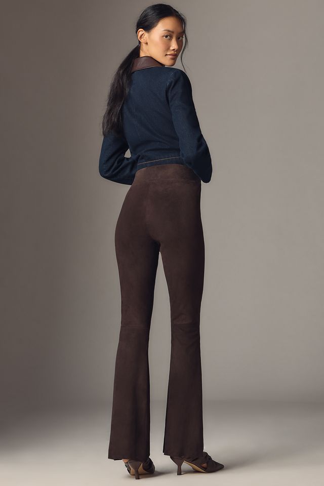 Walter Baker Lexie Mid-Rise Suede Flare Pants #2