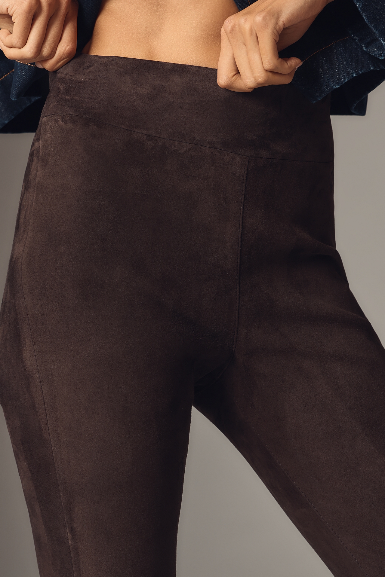 Walter Baker Lexie Mid-Rise Suede Flare Pants