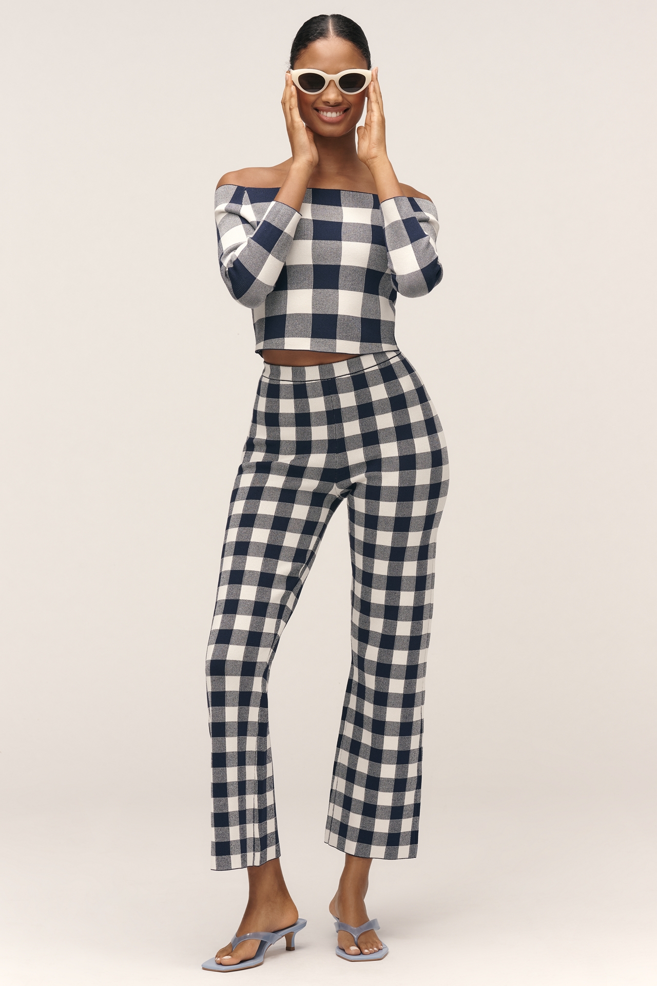 SER.O.YA Talia Mid-Rise Crop Flare Pants