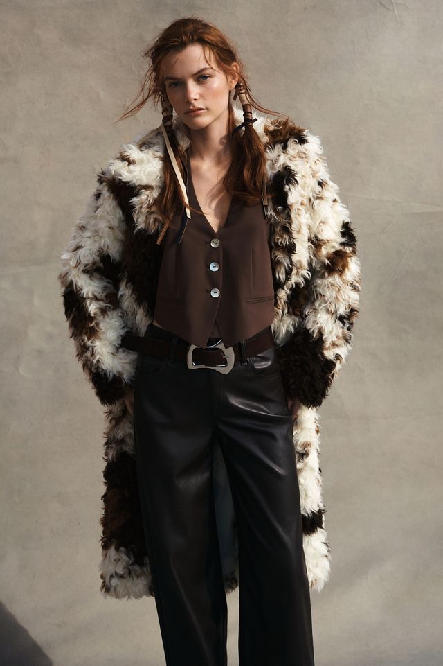 rag & bone Sofie Faux-Leather Wide-Leg Pants #1