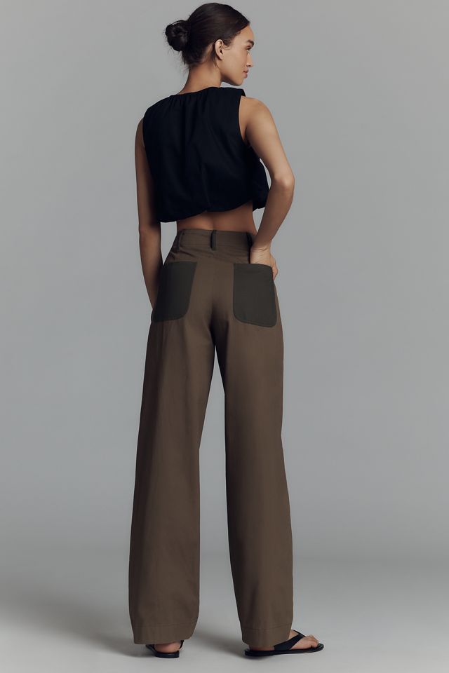 rag & bone Banks Mid-Rise Wide-Leg Full-Length Pants #2