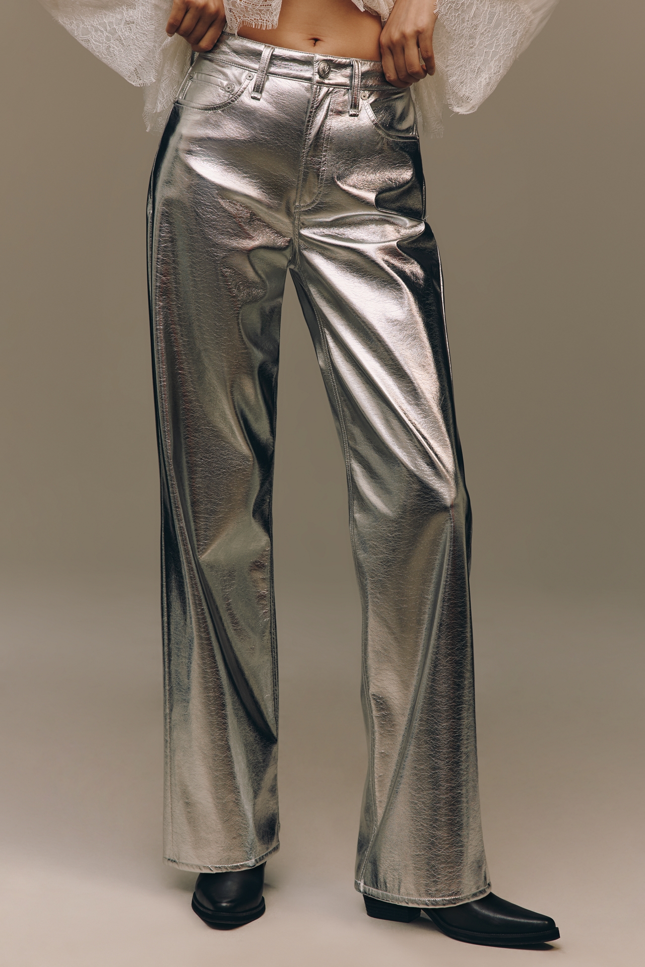 rag & bone Logan Faux-Leather High-Rise Wide-Leg Pants