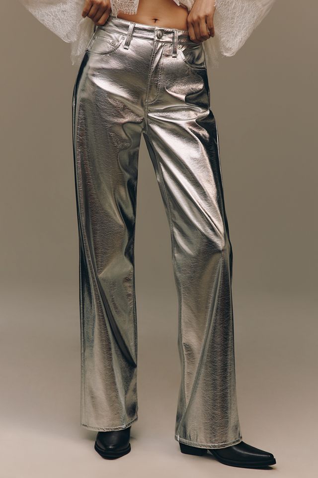 rag & bone Logan Faux-Leather High-Rise Wide-Leg Pants #2