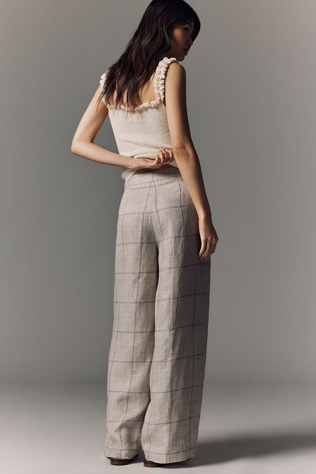 rag & bone 100% Linen Chappell Plaid Pants #3