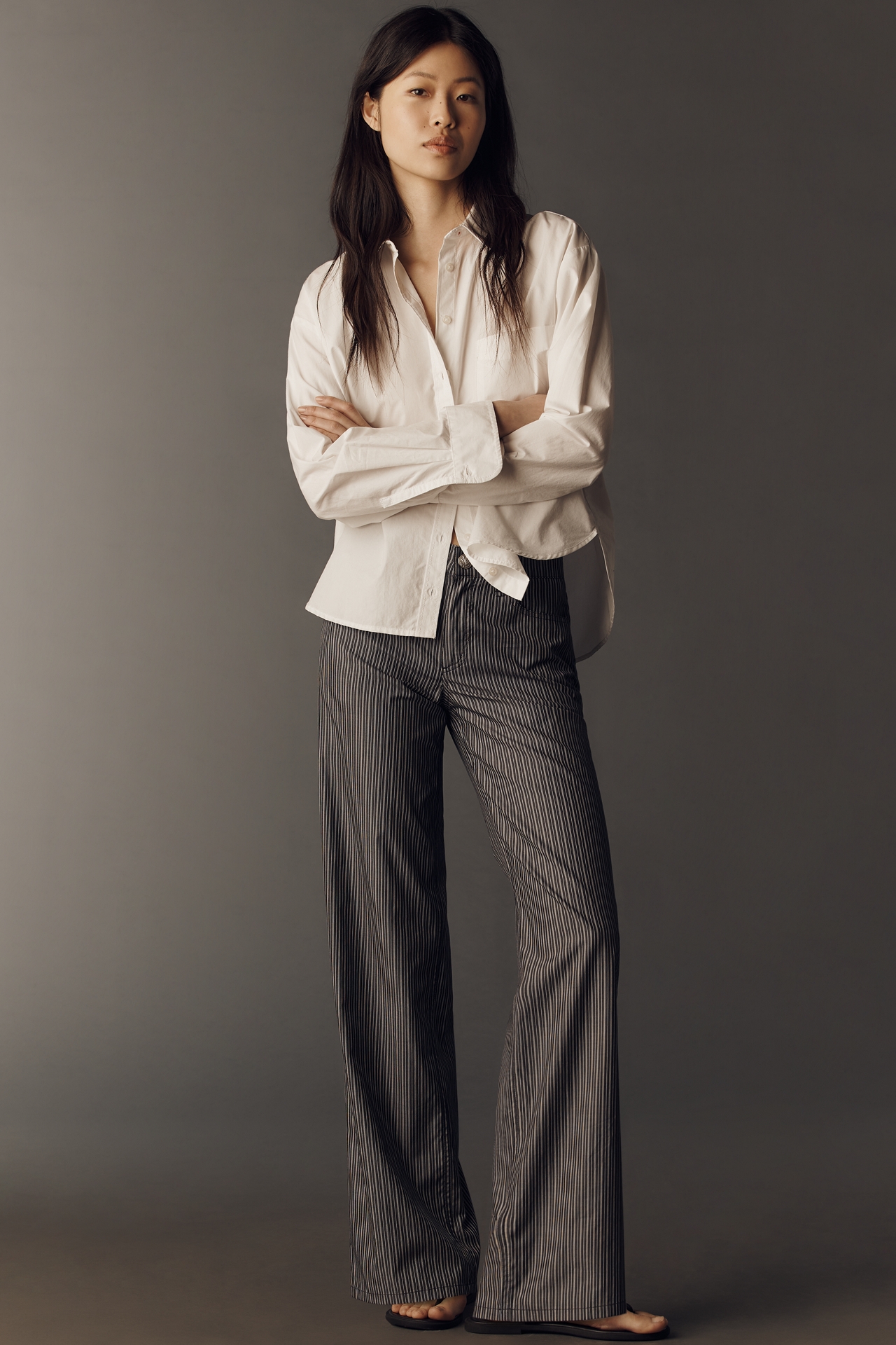 rag & bone Saige Cotton Stripe Poplin Pants
