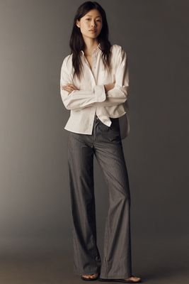 rag & bone Saige 100% Cotton Stripe Poplin Pants