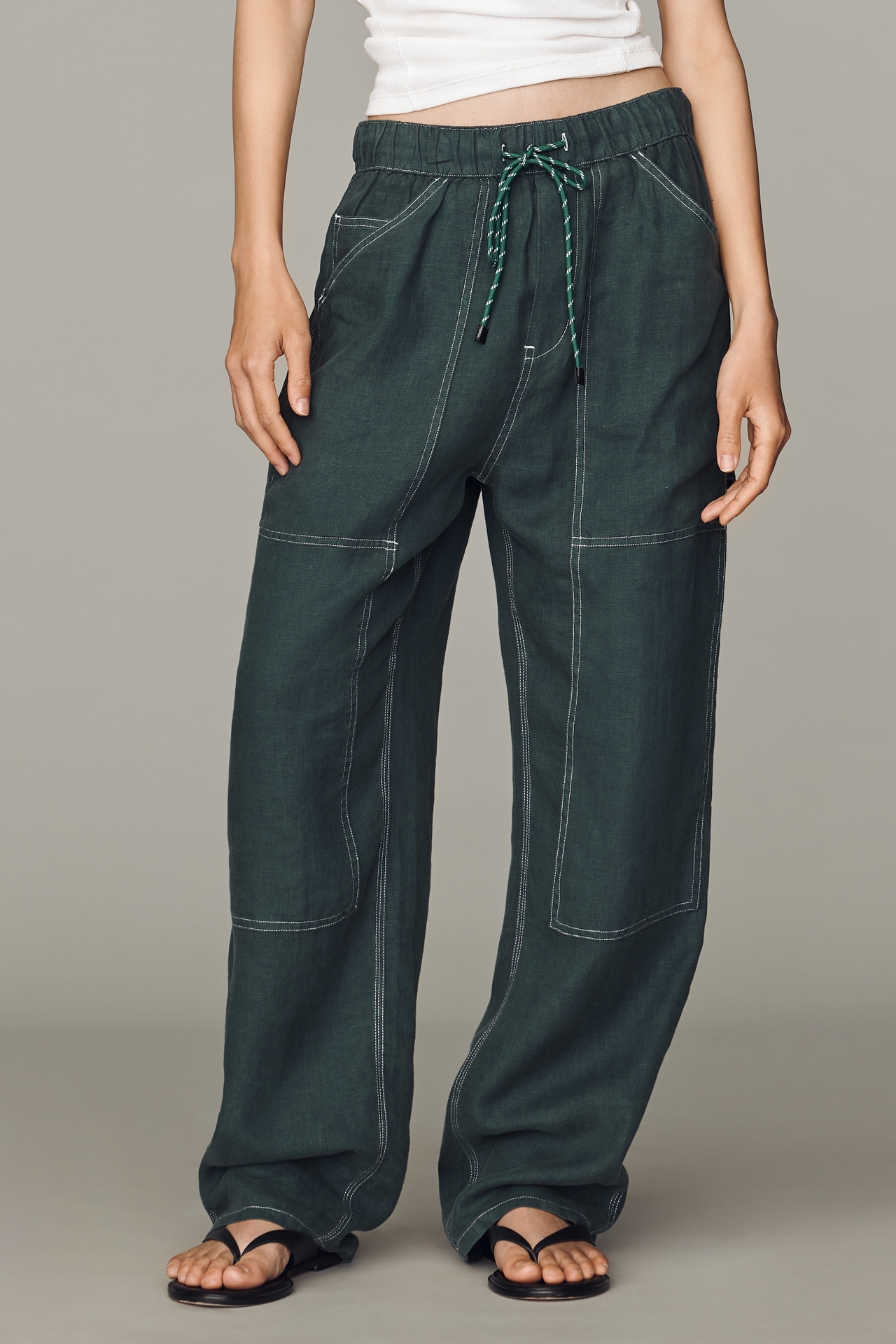 rag & bone Atlas Linen Utility Pants