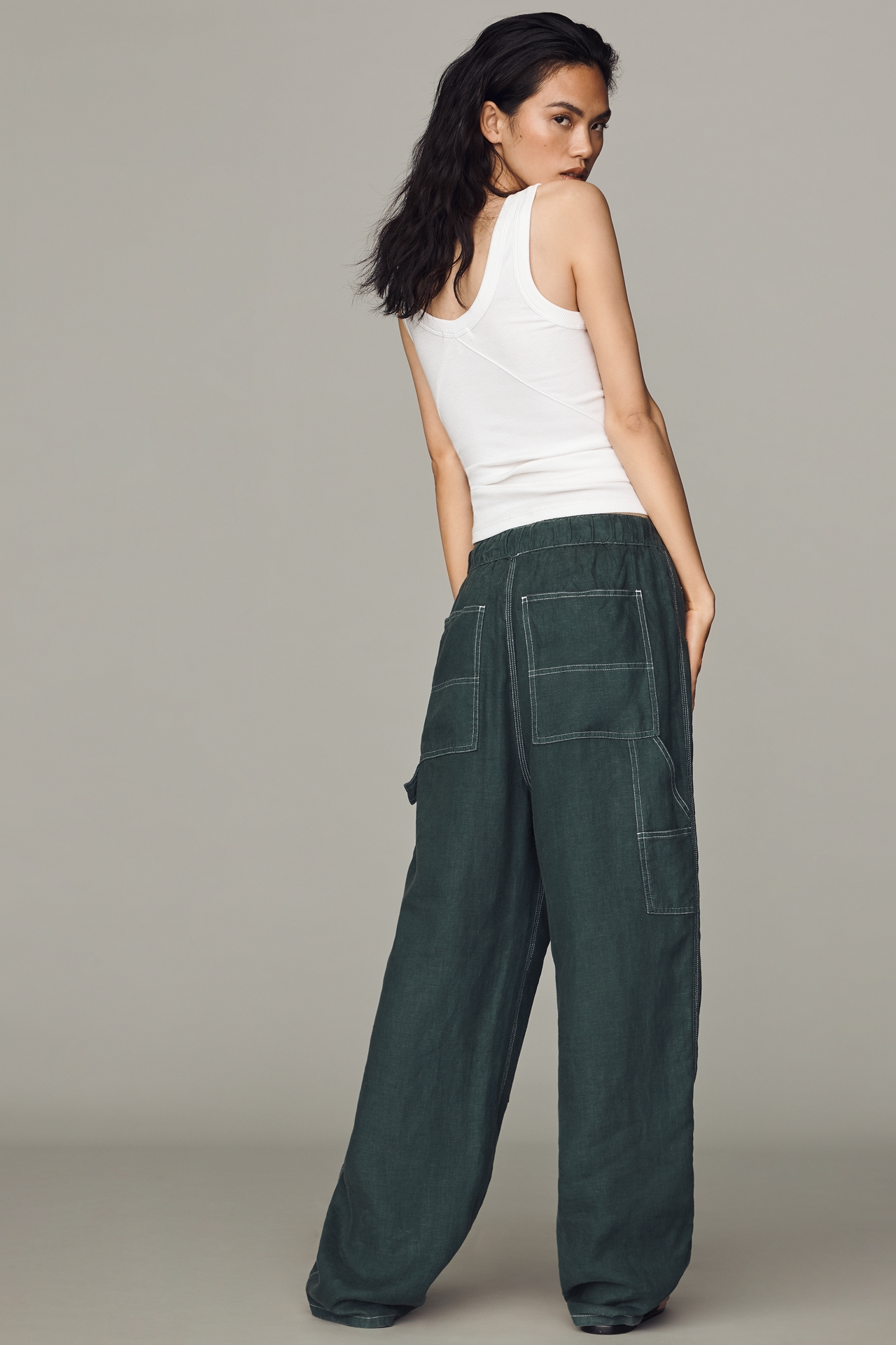 rag & bone Atlas Linen Utility Pants