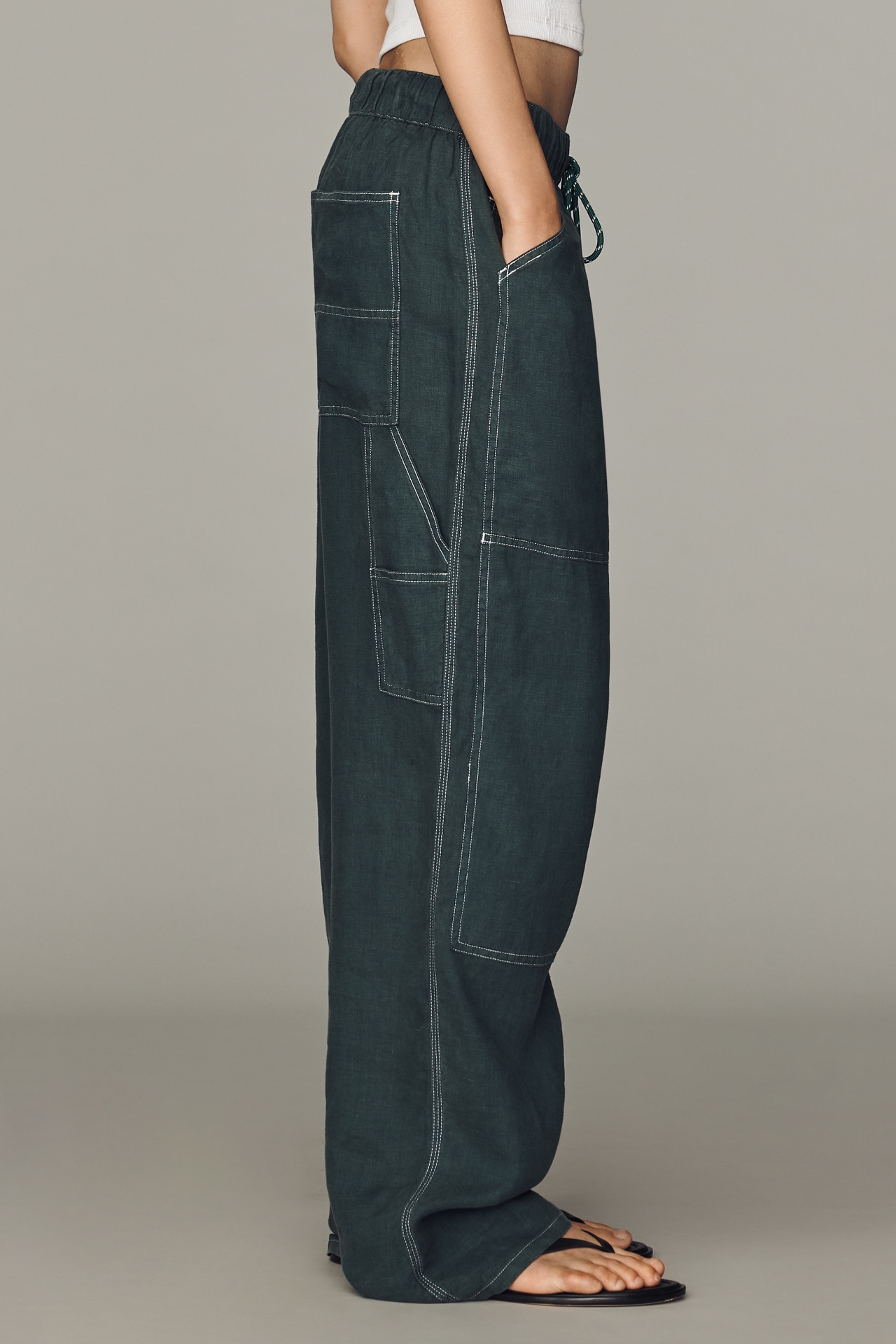 rag & bone Atlas Linen Utility Pants