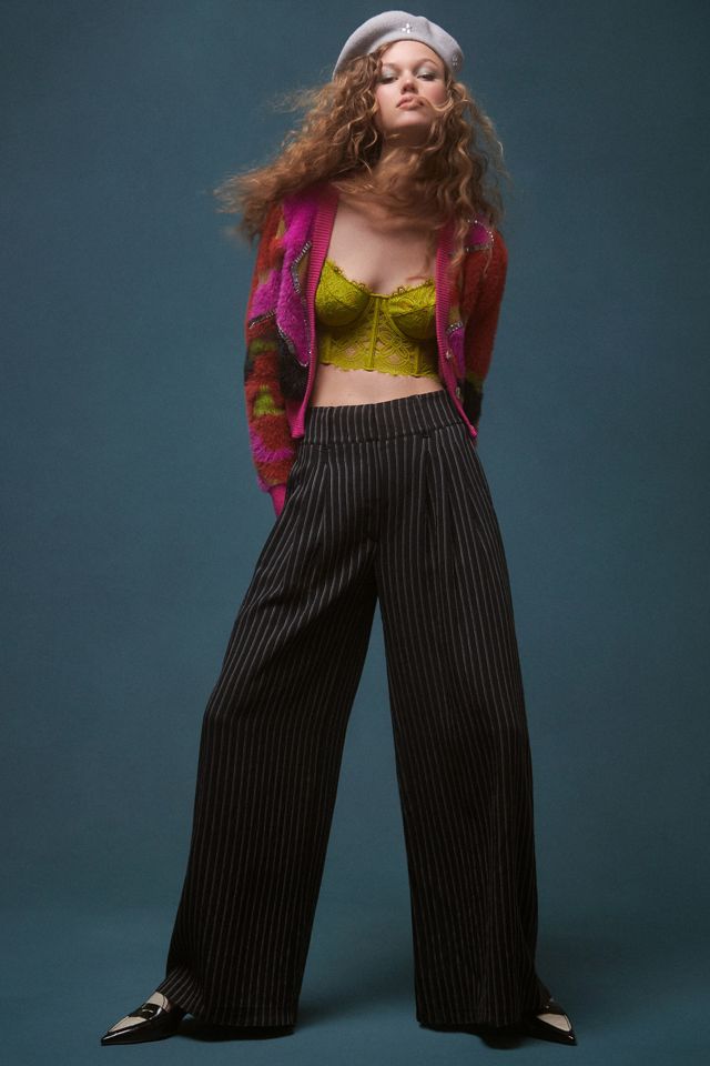By Anthropologie Pinstripe Wide-Leg Trousers #4