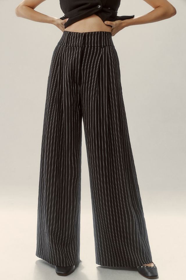 WIDE LEG PINSTRIPE PANT