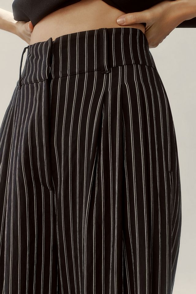 By Anthropologie Pinstripe Wide-Leg Trousers #3