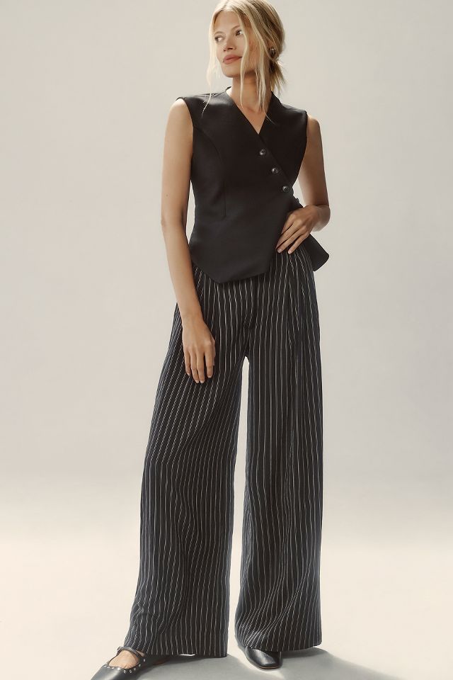 High waisted striped on sale pants wide leg