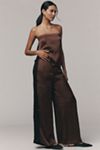By Anthropologie Satin Lace Pants