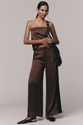 By Anthropologie Satin Lace Pants
