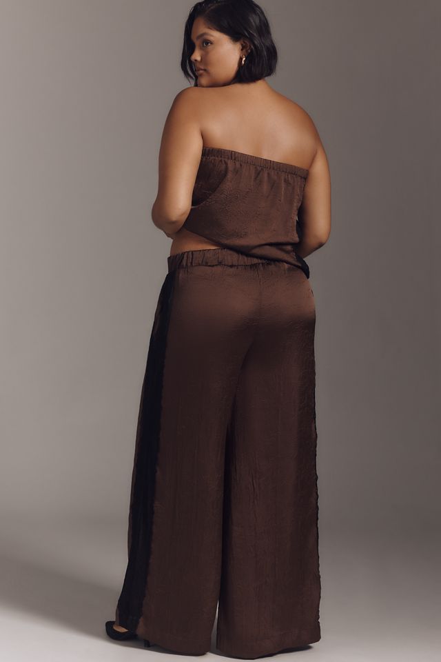 By Anthropologie Satin Lace Pants #6