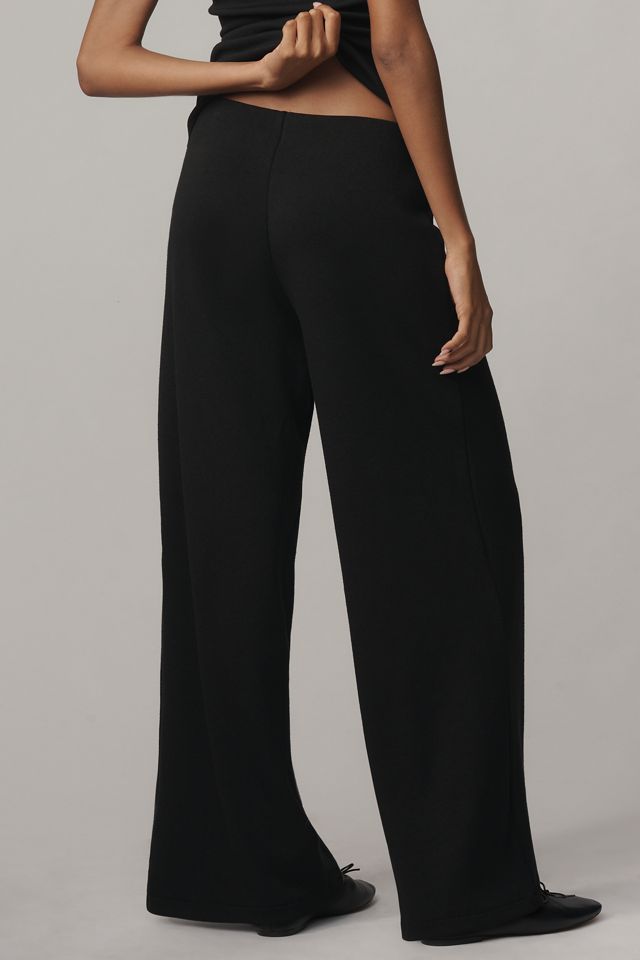 Maeve Knit Wide-Leg Pull-On Pants #2