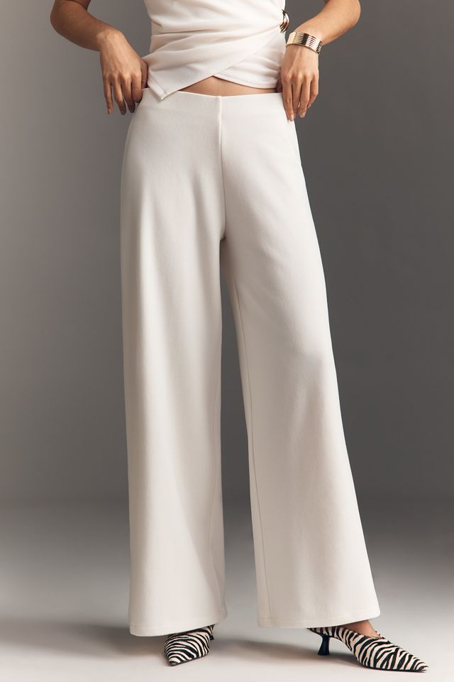 Maeve Knit Wide-Leg Pull-On Pants #1