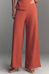 Maeve Knit Wide-Leg Pull-On Pants