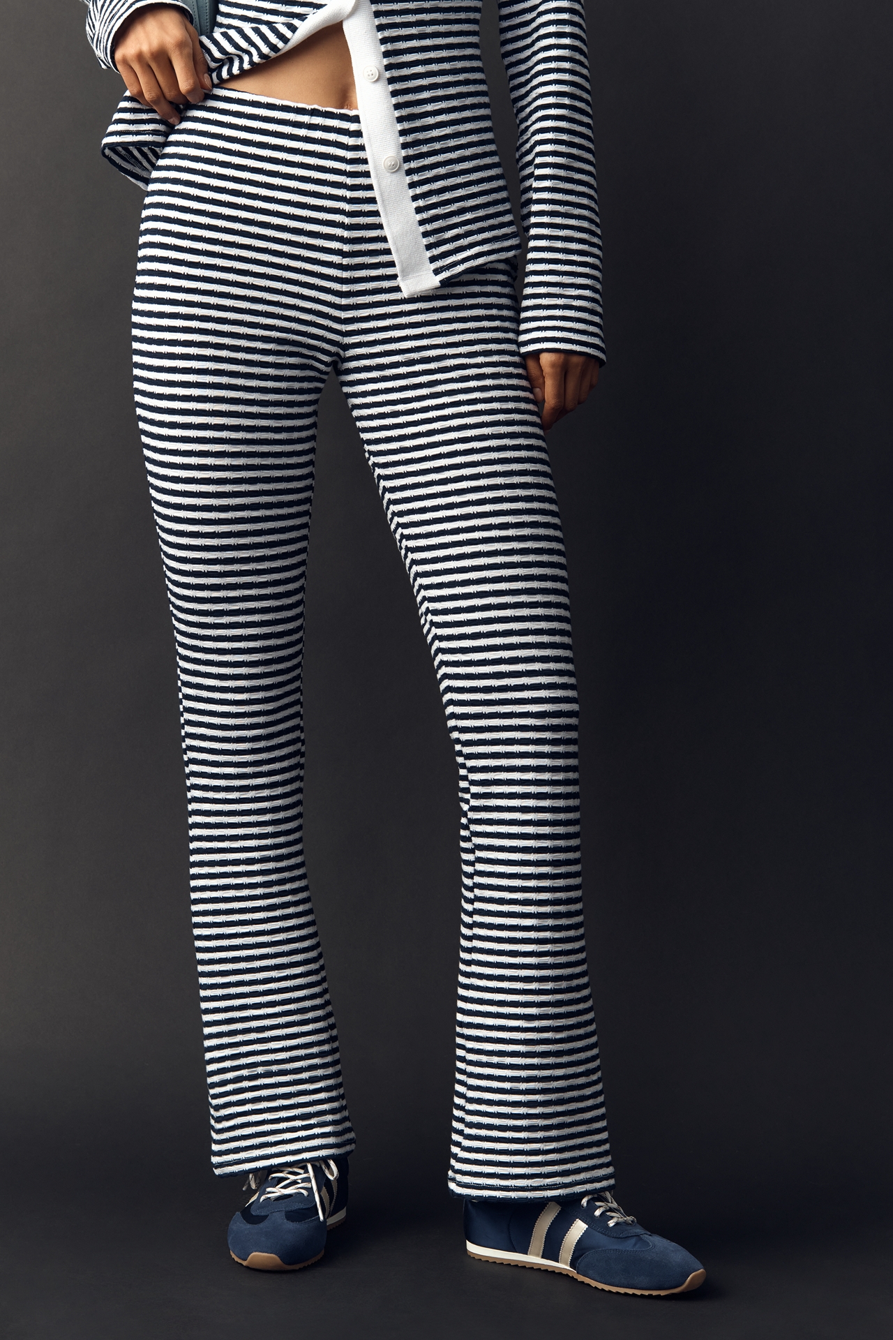 Maeve Knit Stripe Flare Pants