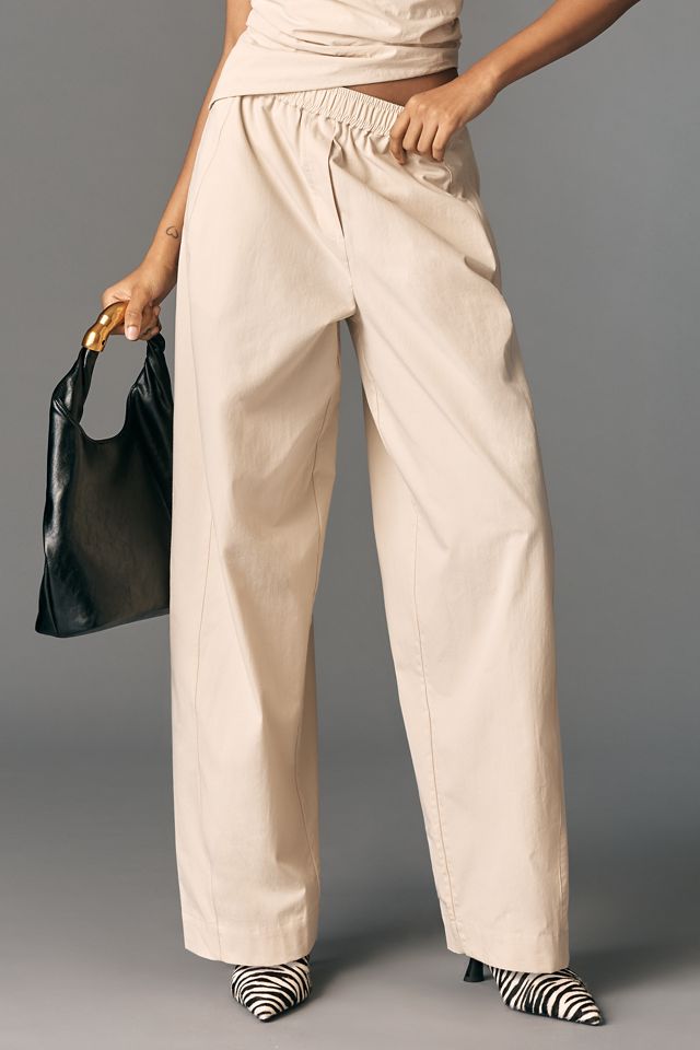 Maeve Sporty Poplin Pull-On Trousers #1