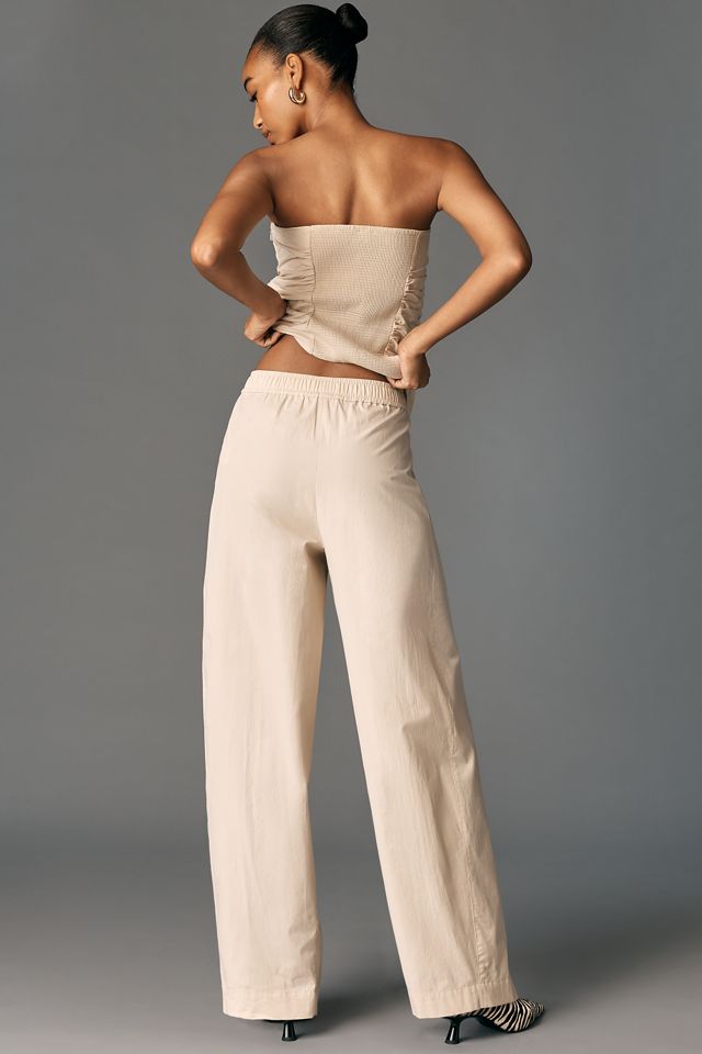Maeve Sporty Poplin Pull-On Trousers #3