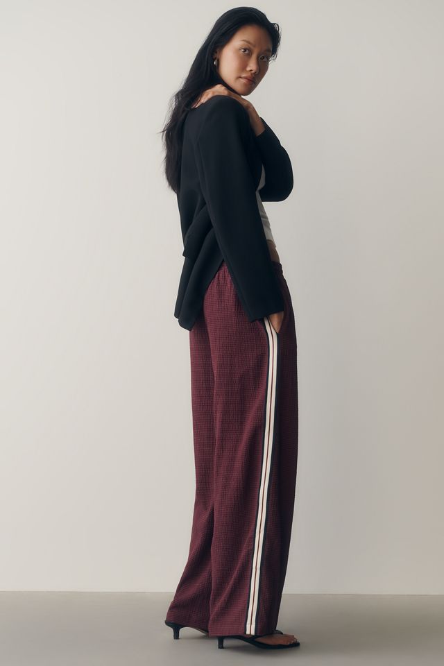 Pantaloni da Jogging a Quadri con Banda Laterale Maeve #1