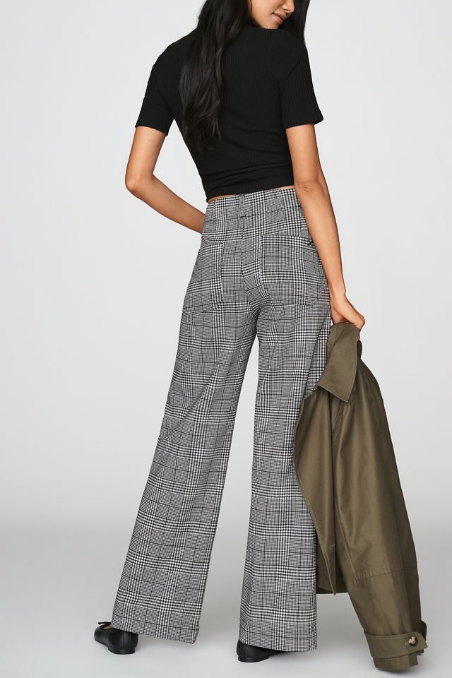 Maeve Colette Houndstooth Full-Length Wide-Leg Pants #2