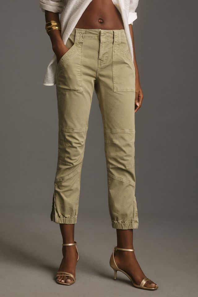 FRAME Straight-Leg Cropped Moto Pants #1