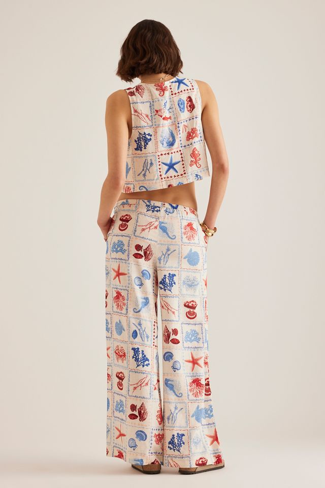 Pantalon large en mélange de lin Nobody's Child Reese #1