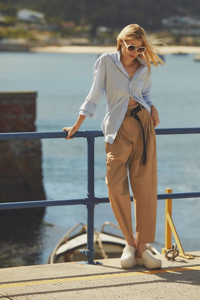 Exquise Barrel-Leg Chino Pants #7