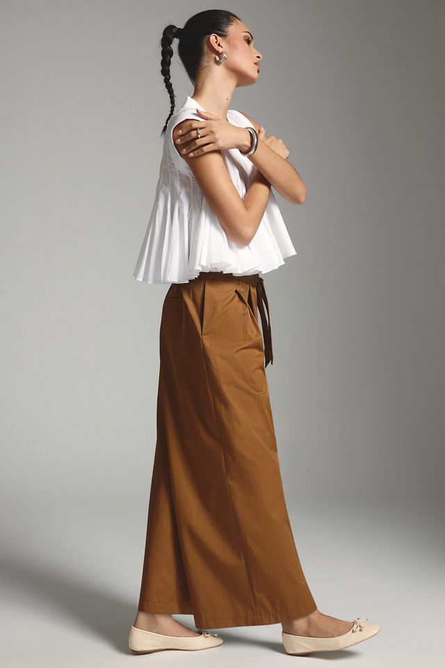 Exquise Pleated Tie-Front Trousers #3