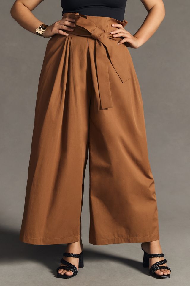 Exquise Pleated Tie-Front Trousers #8