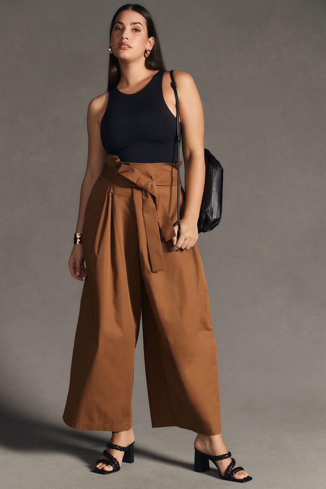 Exquise Pleated Tie-Front Trousers #7