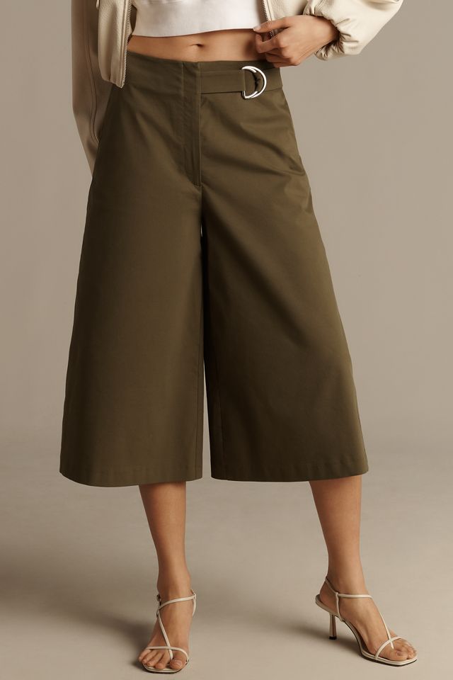 Exquise Belted Culotte Pants | Anthropologie