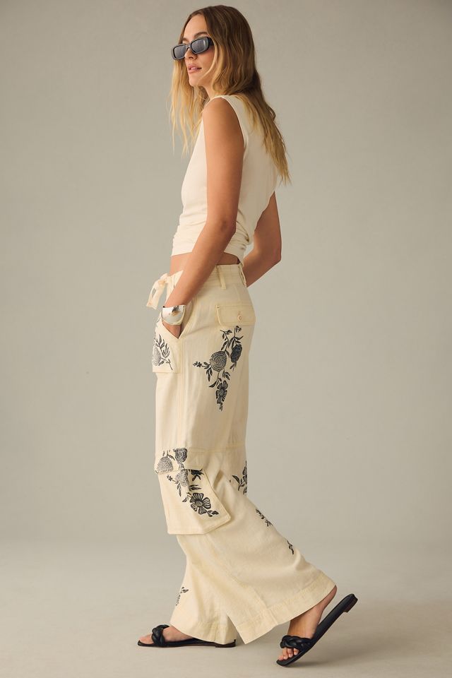 bloomingprint Beach Cargo Pants Anthropologie