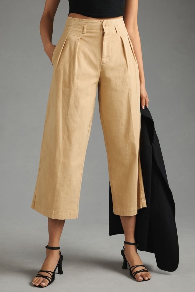 Maeve Remi Wide-Leg Crop Chino Pants #1