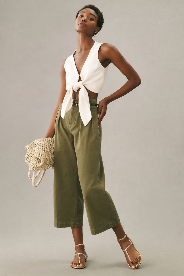 Cropped wide leg on sale chinos