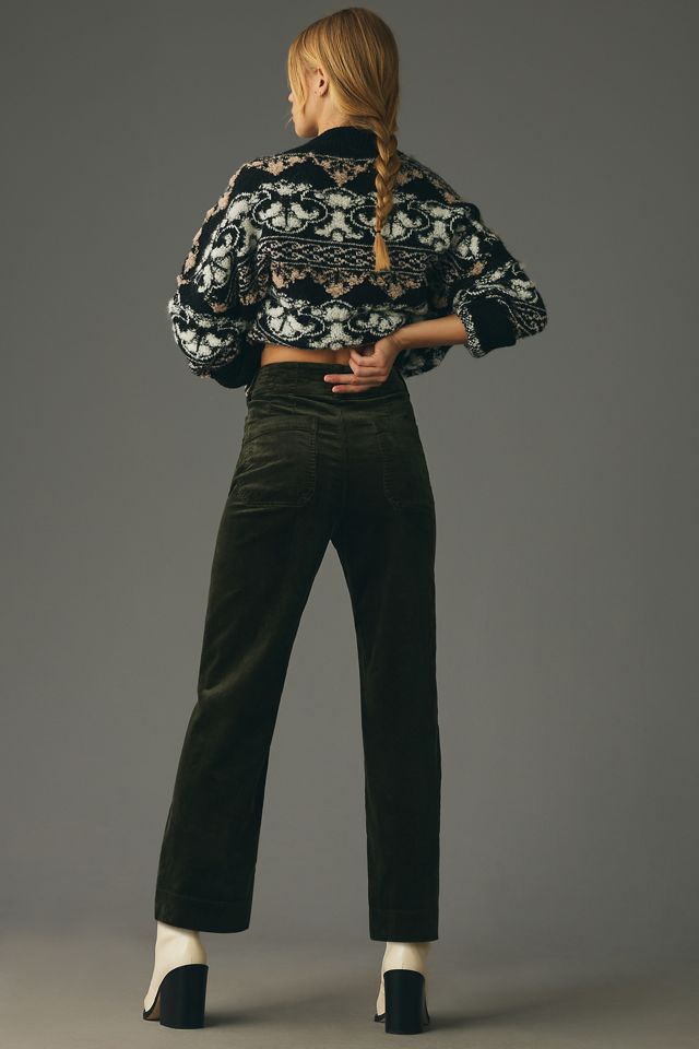 The Colette Crop Wide-Leg Corduroy Pants by Maeve #2