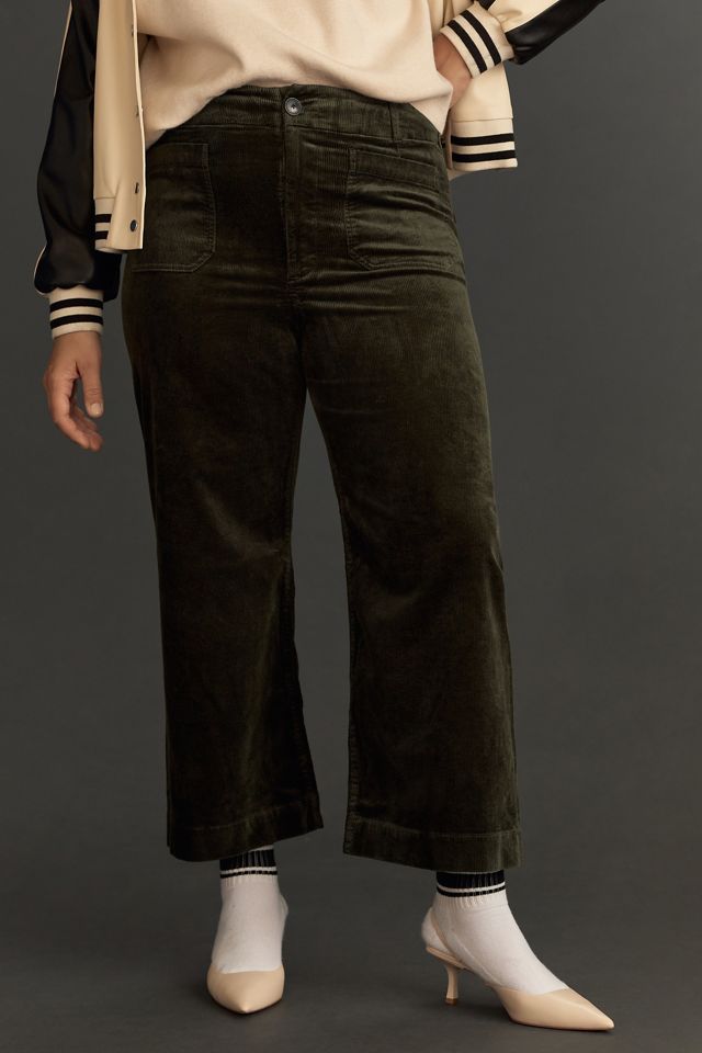 The Colette Crop Wide-Leg Corduroy Pants by Maeve #5