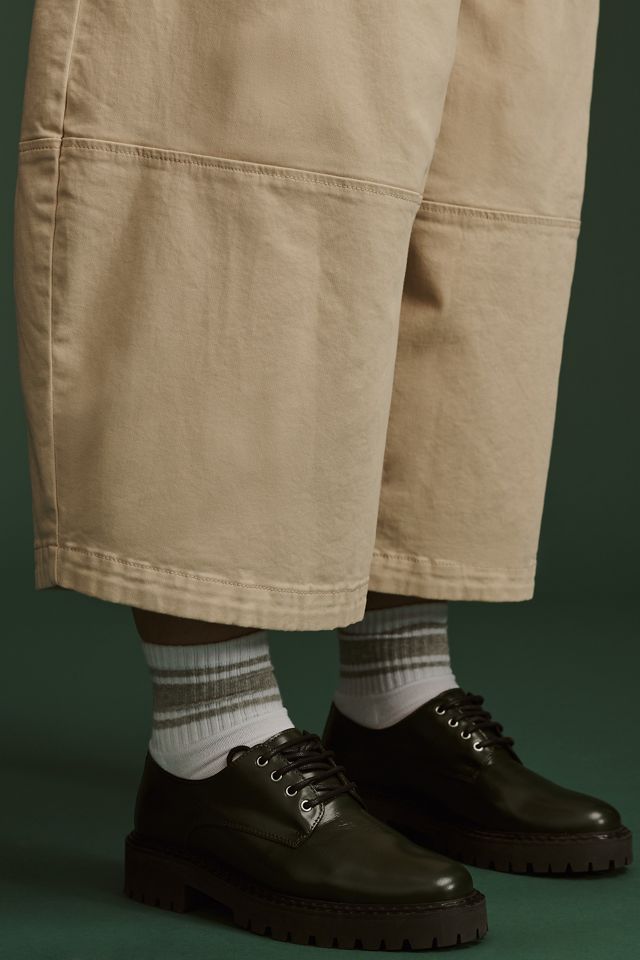Maeve Pleated Barrel-Leg Chino Pants #8