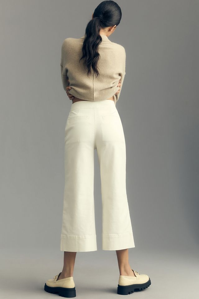 Maeve Buttoned Cropped Wide-Leg Culottes #3