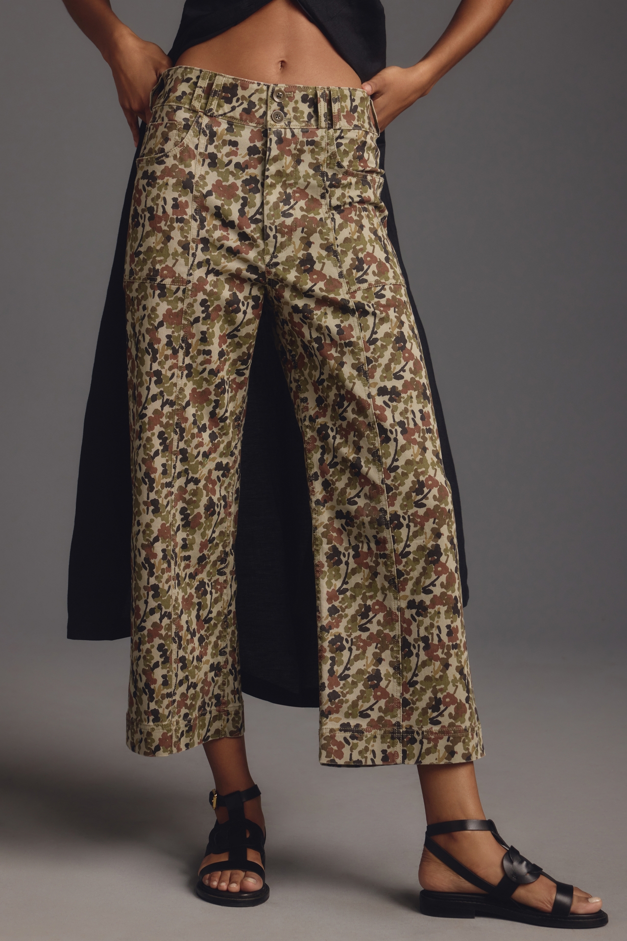 The Skipper High-Rise Wide-Leg Pants by Pilcro: Printed Edition