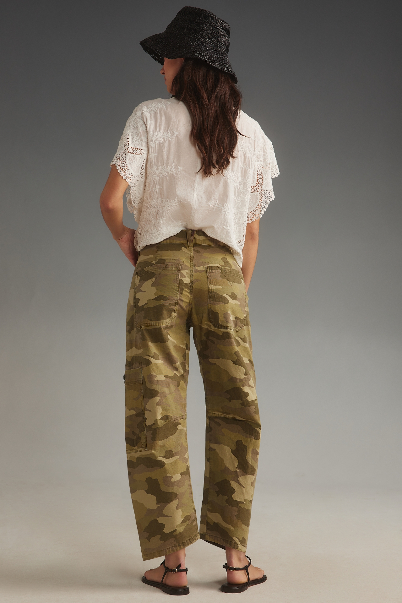 The Millie Low-Slung Barrel Pants by Pilcro: Printed Edition