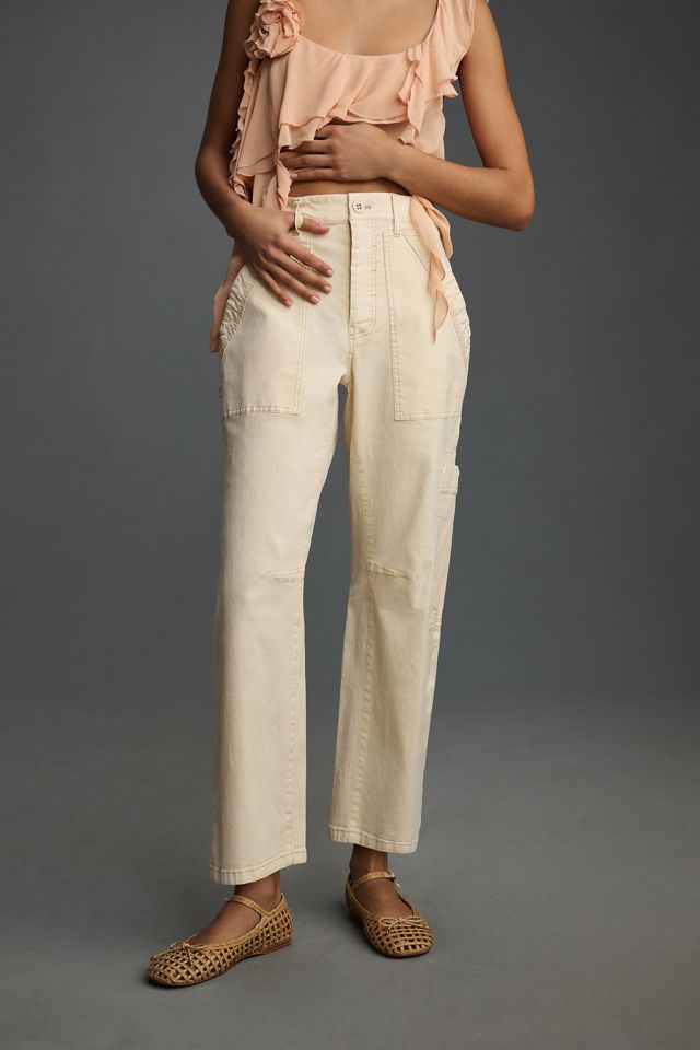 Pilcro Millie Low-Slung Barrel Pants | Anthropologie