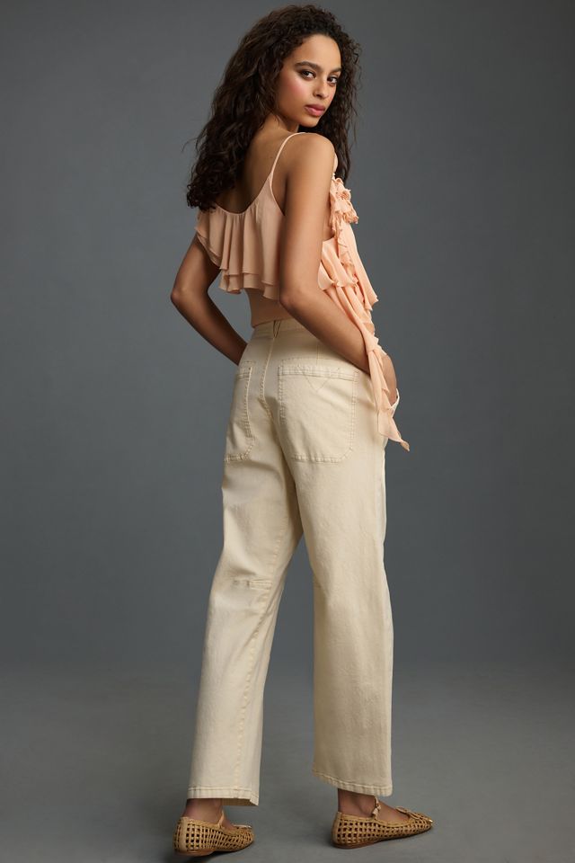 Pilcro Millie Low-Slung Barrel Pants | Anthropologie